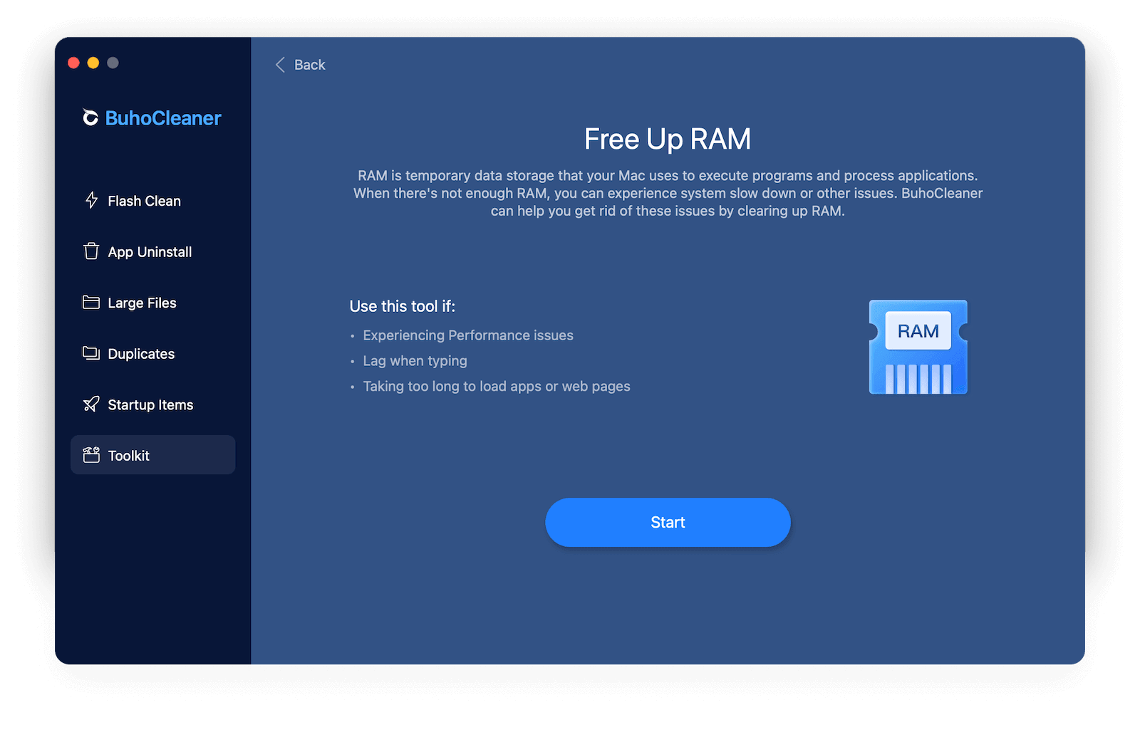 Free up RAM with BuhoCleaner