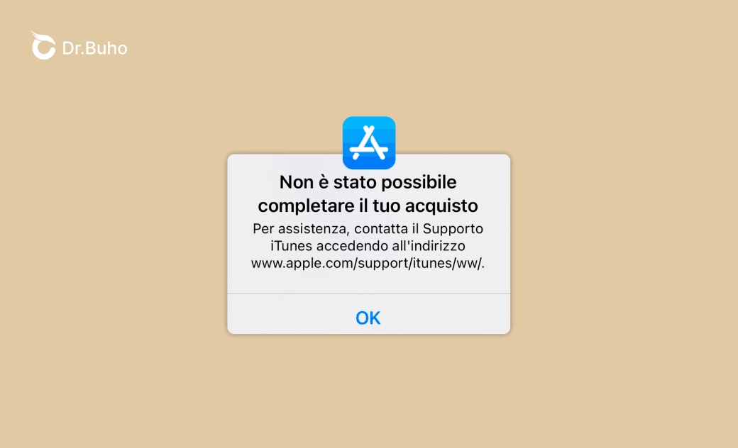 Correggere l'errore “Non è stato possibile completare il tuo acquisto” nell'App Store