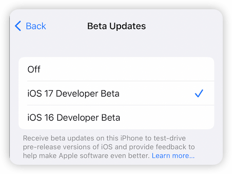 iOS 17 Beta Updates