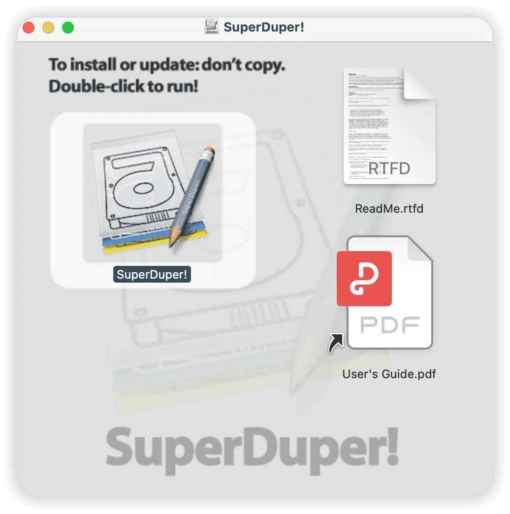 Mac clone software SuperDuper