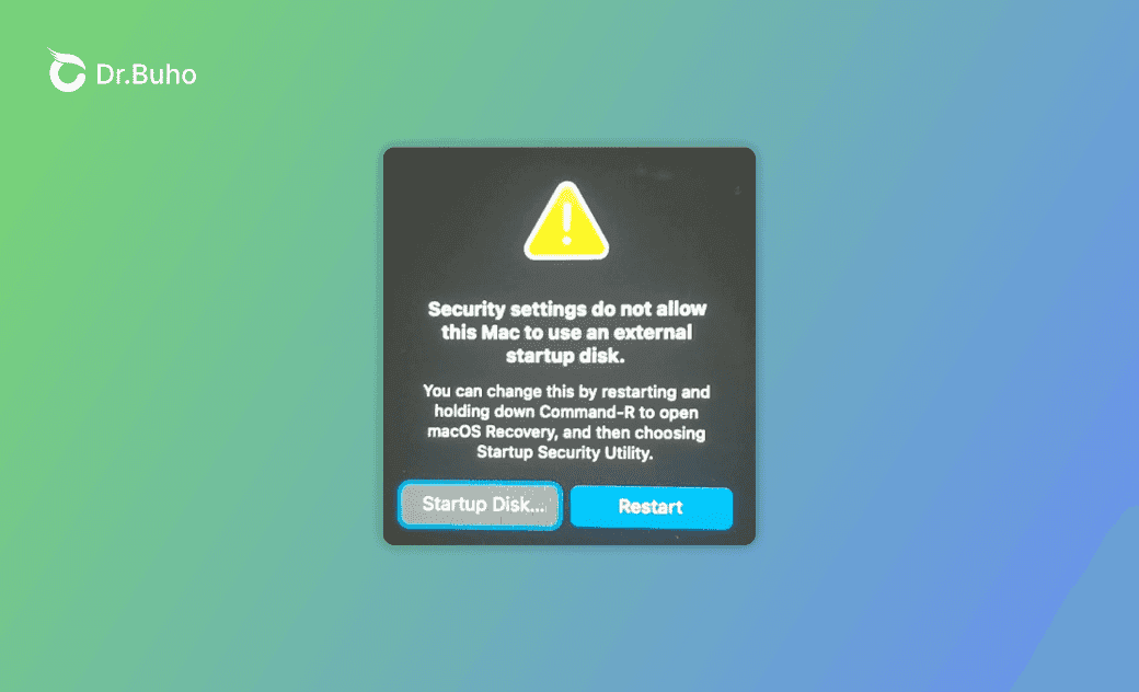 Security Settings Do Not Allow This Mac to Use an External Startup Disk