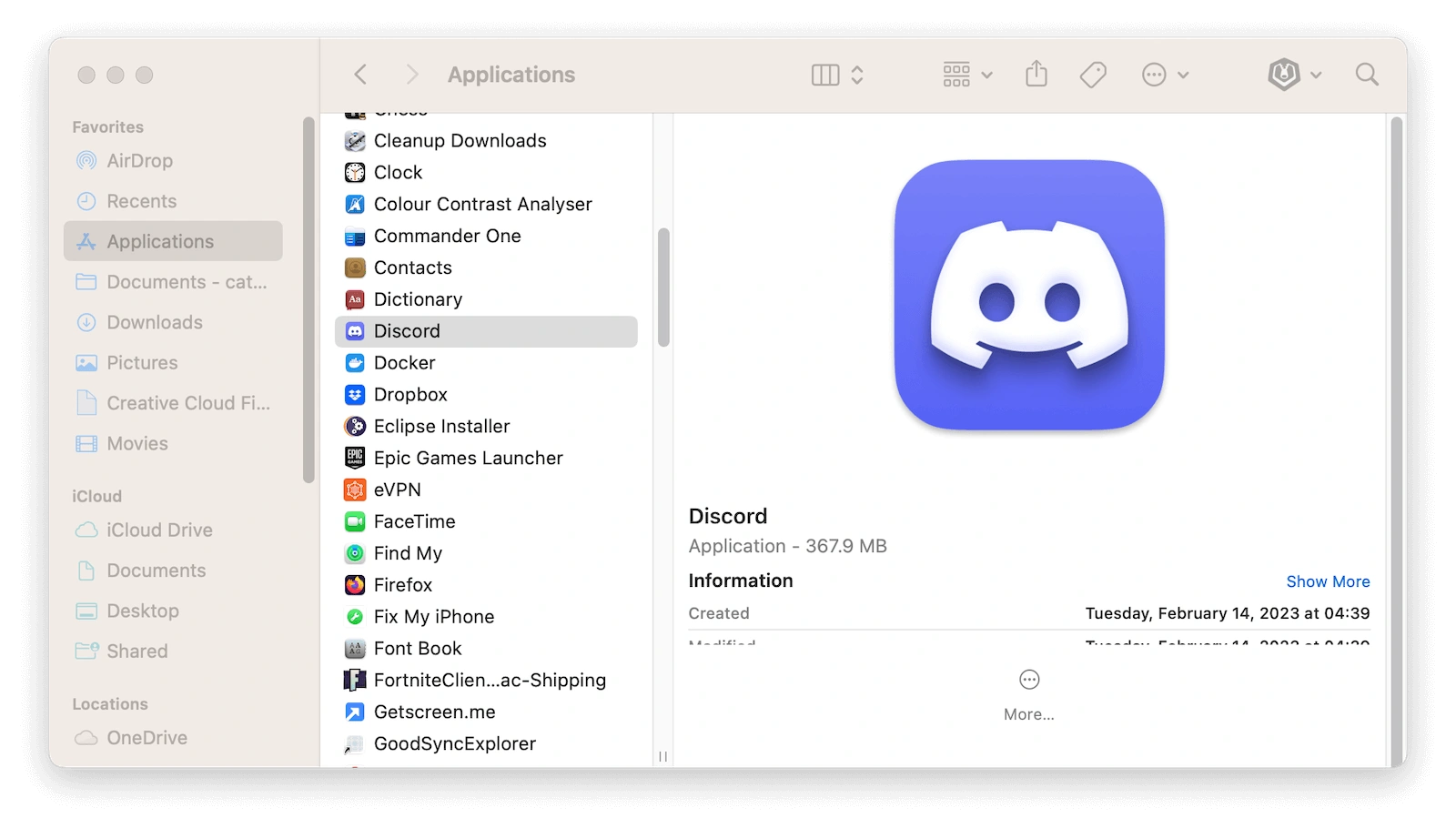 Manually Uninstall Discord on Mac with Finder
