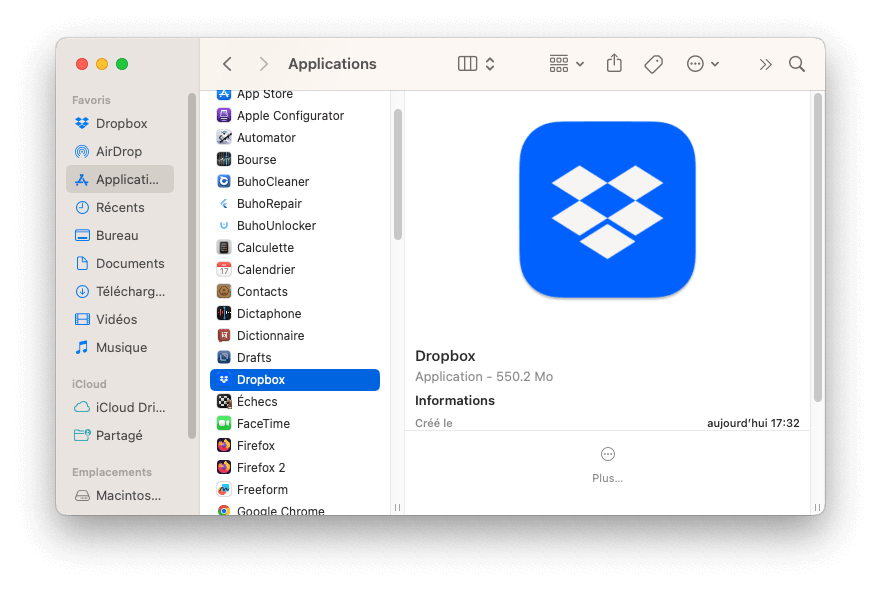 Manually Uninstall Dropbox on Mac with Finder