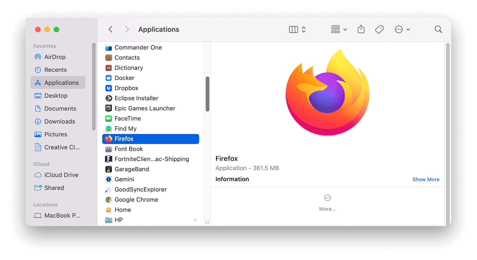 Manually Uninstall Firefox on Mac with Finder
