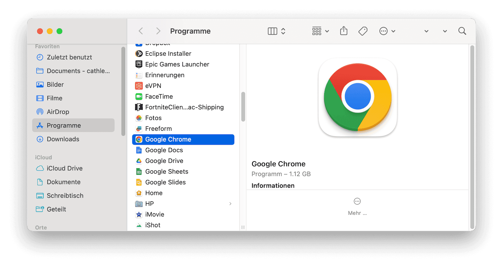 Google Chrome manuell deinstallieren Mac