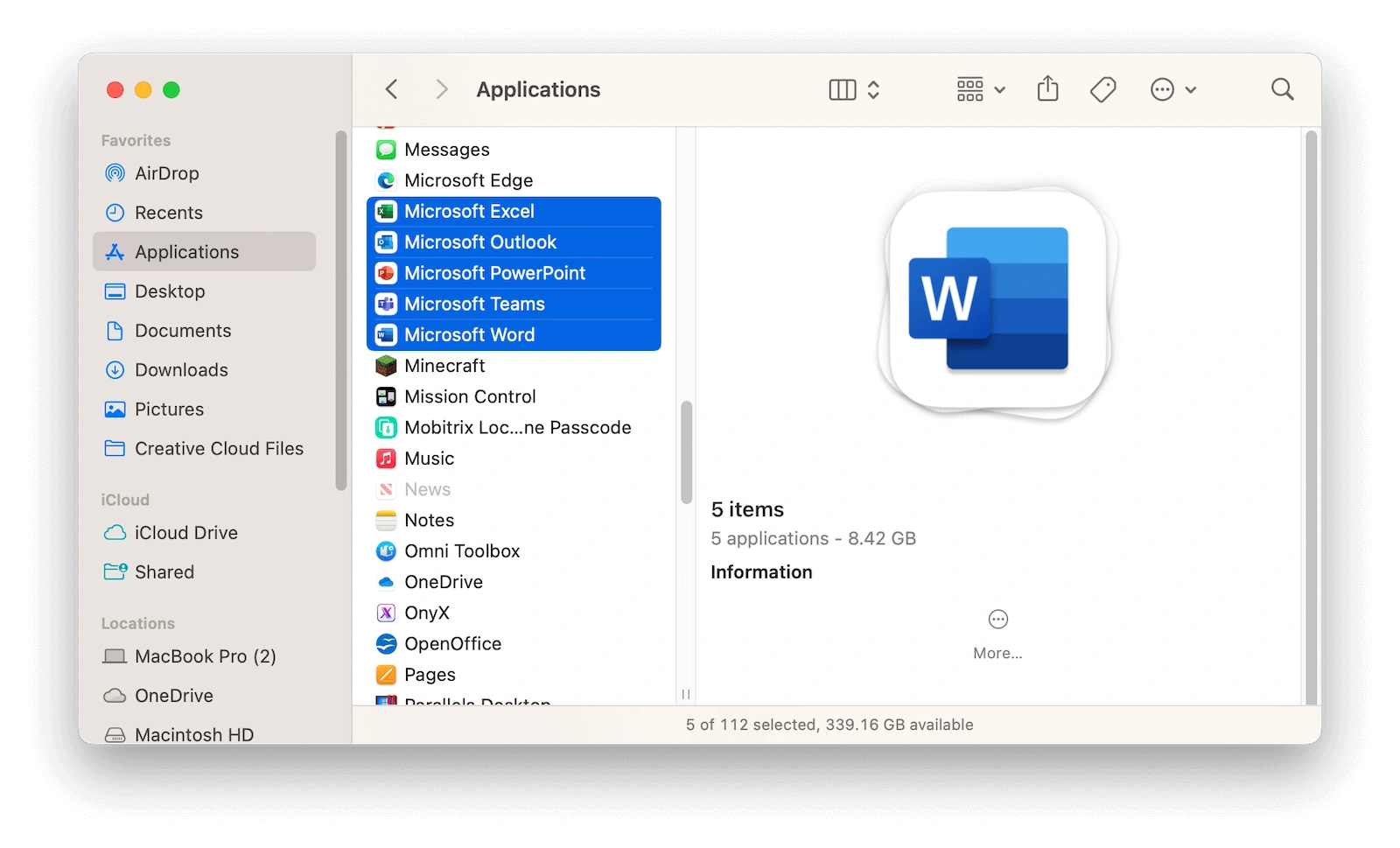 Manually Uninstall Microsoft Office Apps on Mac with Finder