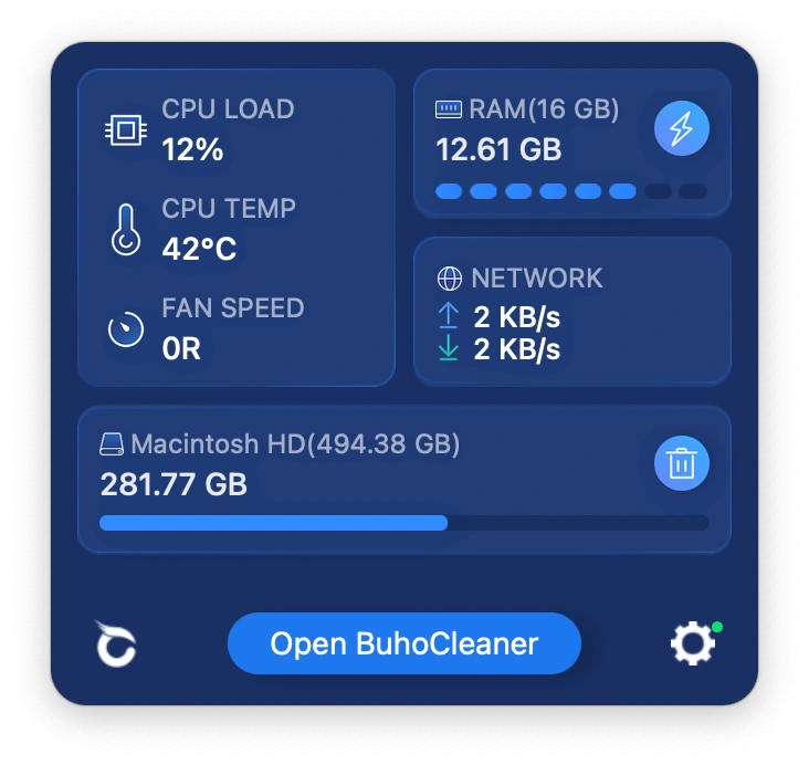Monitor System Status in Real Time with BuhoCleaner