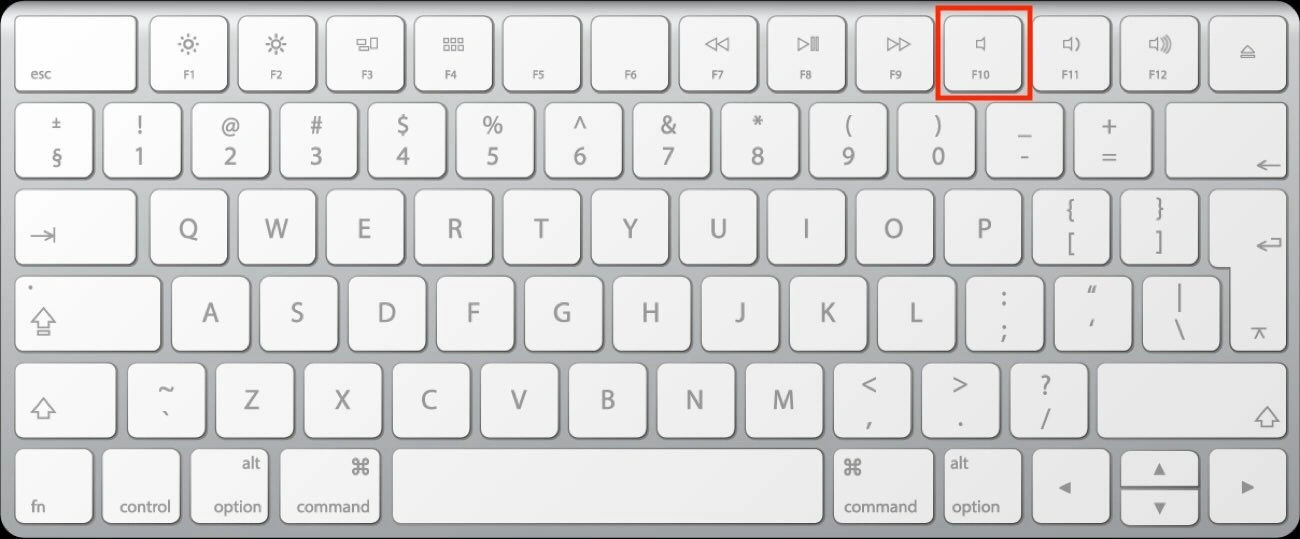 Macのミュートキーを使って消す方法