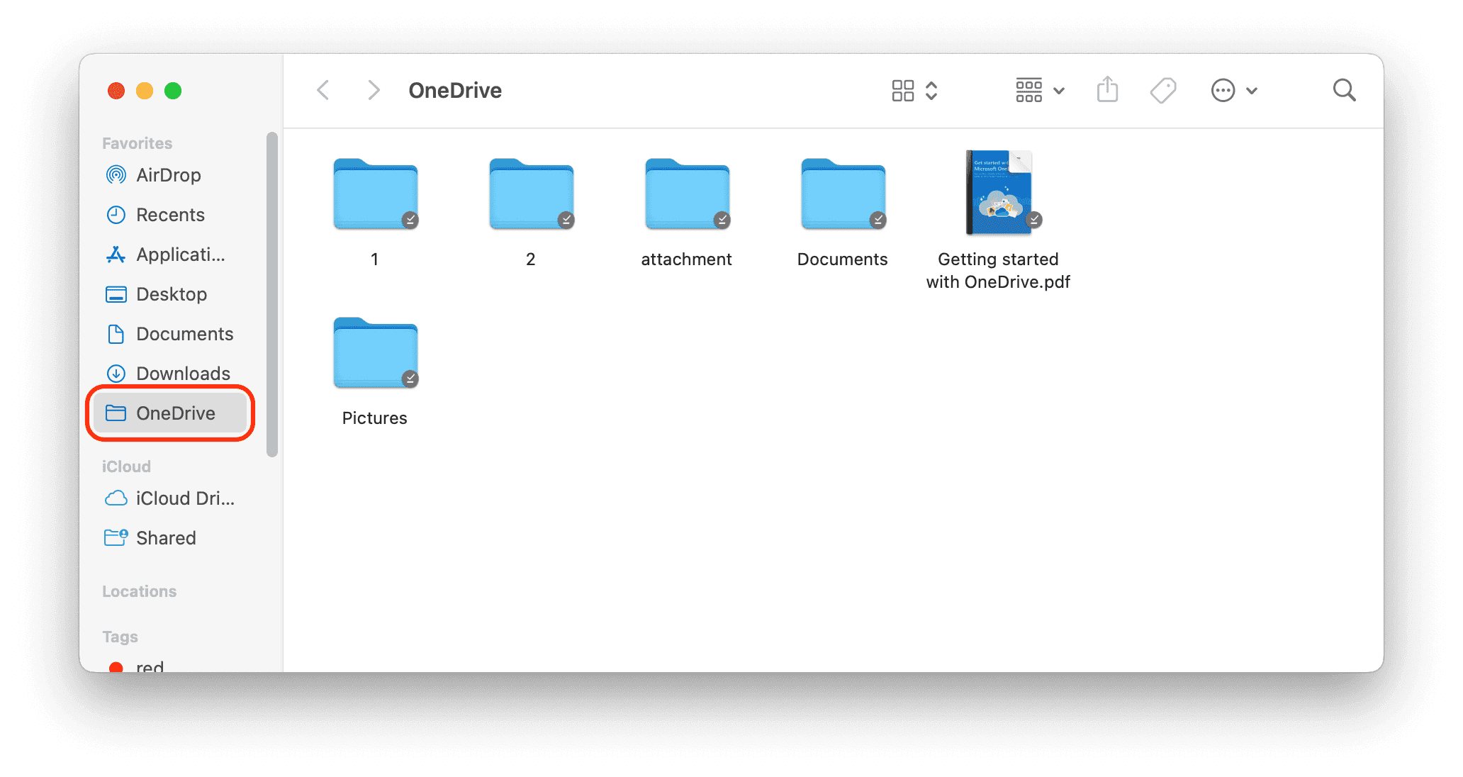 OneDrive Folder in Finder