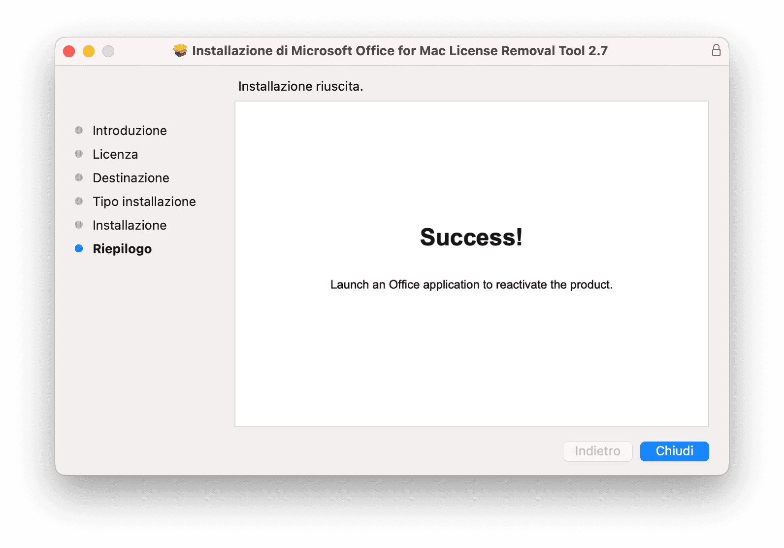 Come rimuovere la licenza di Office da Mac