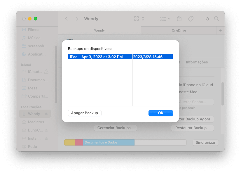 delete old iPhone backups on Mac