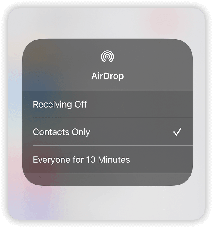 Set AirDrop Settings on iPhone