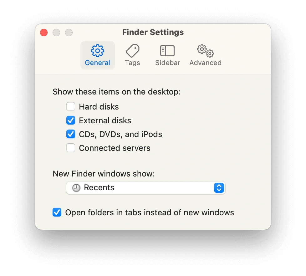 show external drives onto Mac desktop