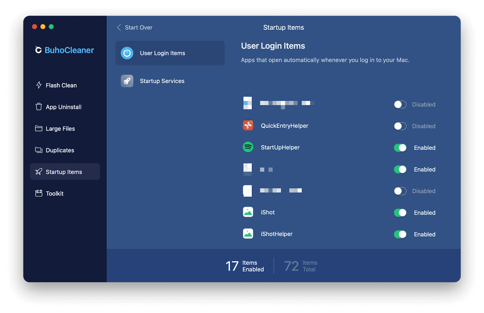 Stop Spotify from Launching on Mac Startup with BuhoCleaner Stop Spotify from Launching on Mac Startup with BuhoCleaner