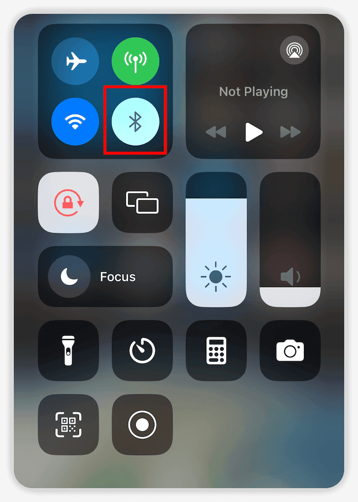 Toggle Bluetooth Off and On on iPhone