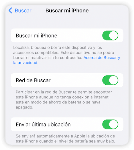 Desactivar Buscar mi iPhone iOS 13+