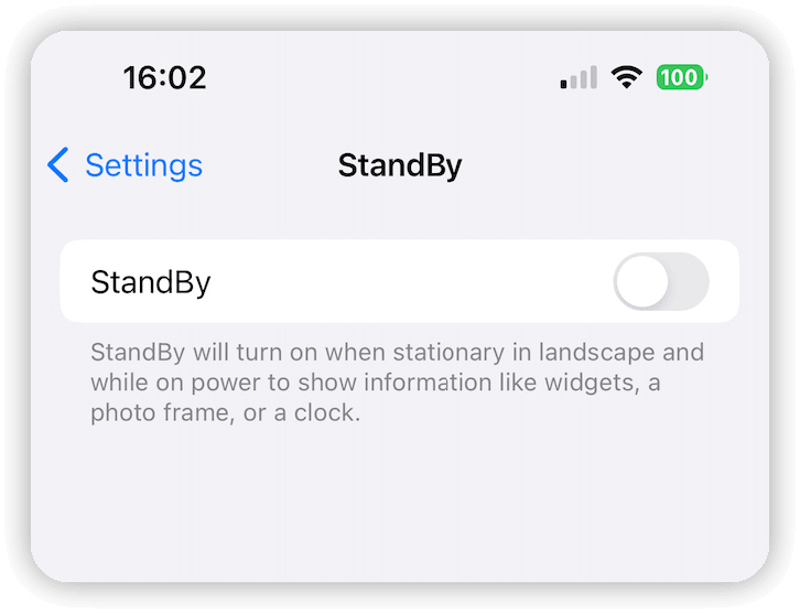 Turn Off StandBy on iOS 17