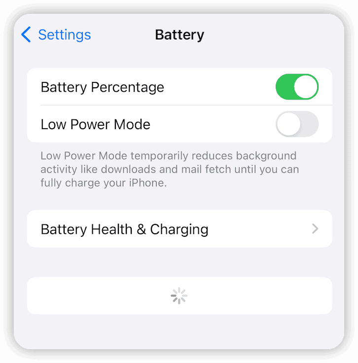 Turn off the Low Power Mode
