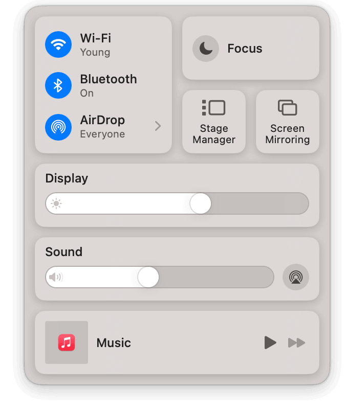 how to turn AirDrop on via Control Center