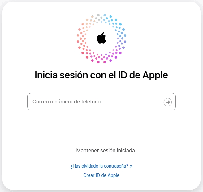 Desbloquear un iPhone sin rodenador- Inicia sesión con tu ID de Apple