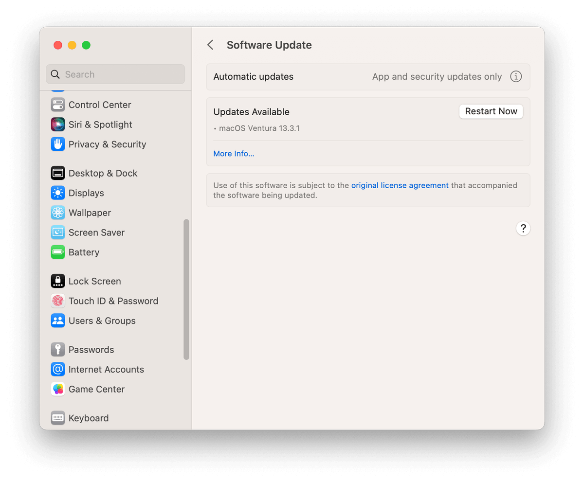 Update Safari Mac