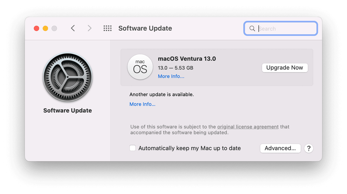 Upgrade to macOS Ventura