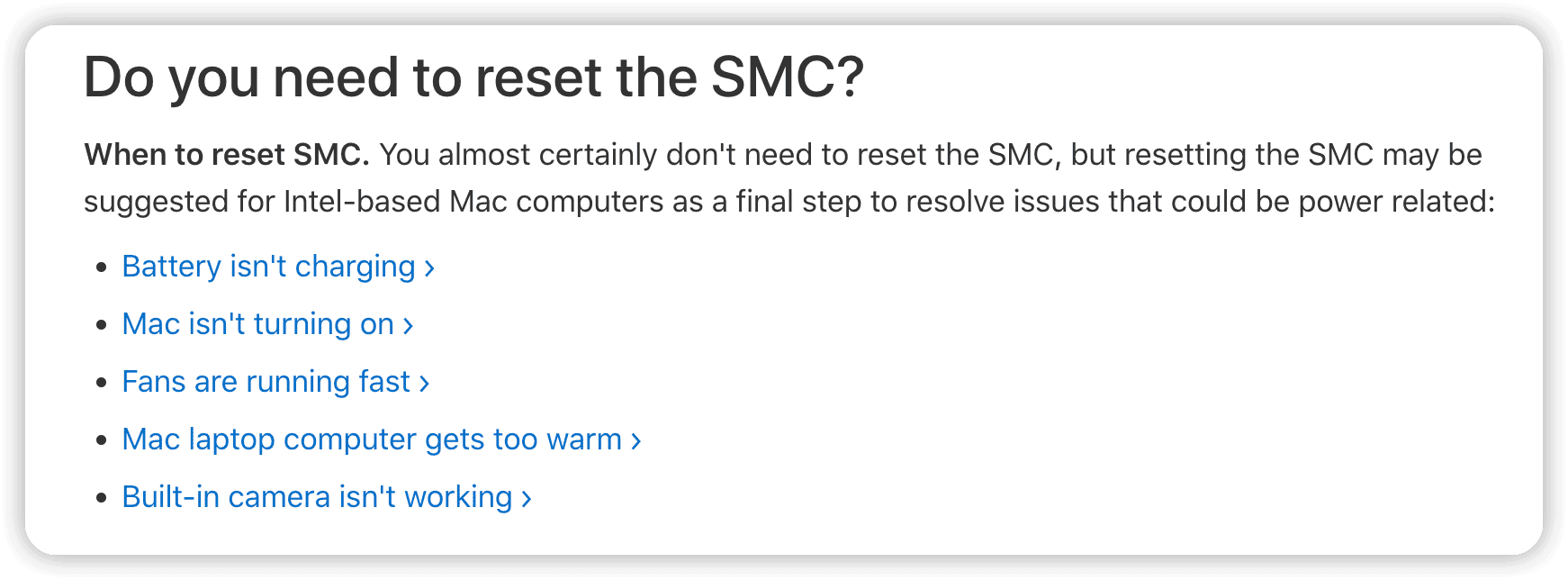When You Should Reset the SMC on Your Mac