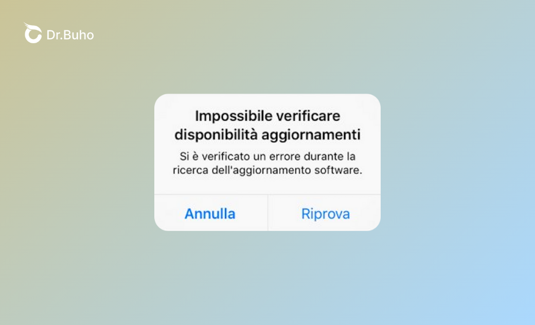 Impossibile verificare disponibilità aggiornamento su iPhone? Risolto!