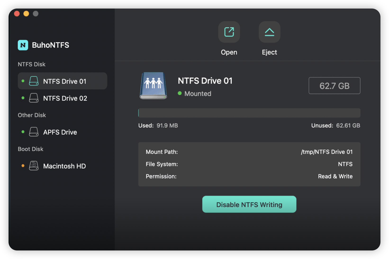 BuhoNTFS for Mac