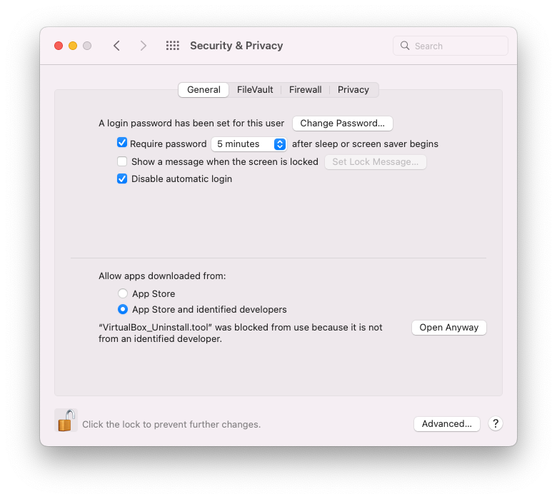 Authorize Uninstall VirtualBox Tool on Mac