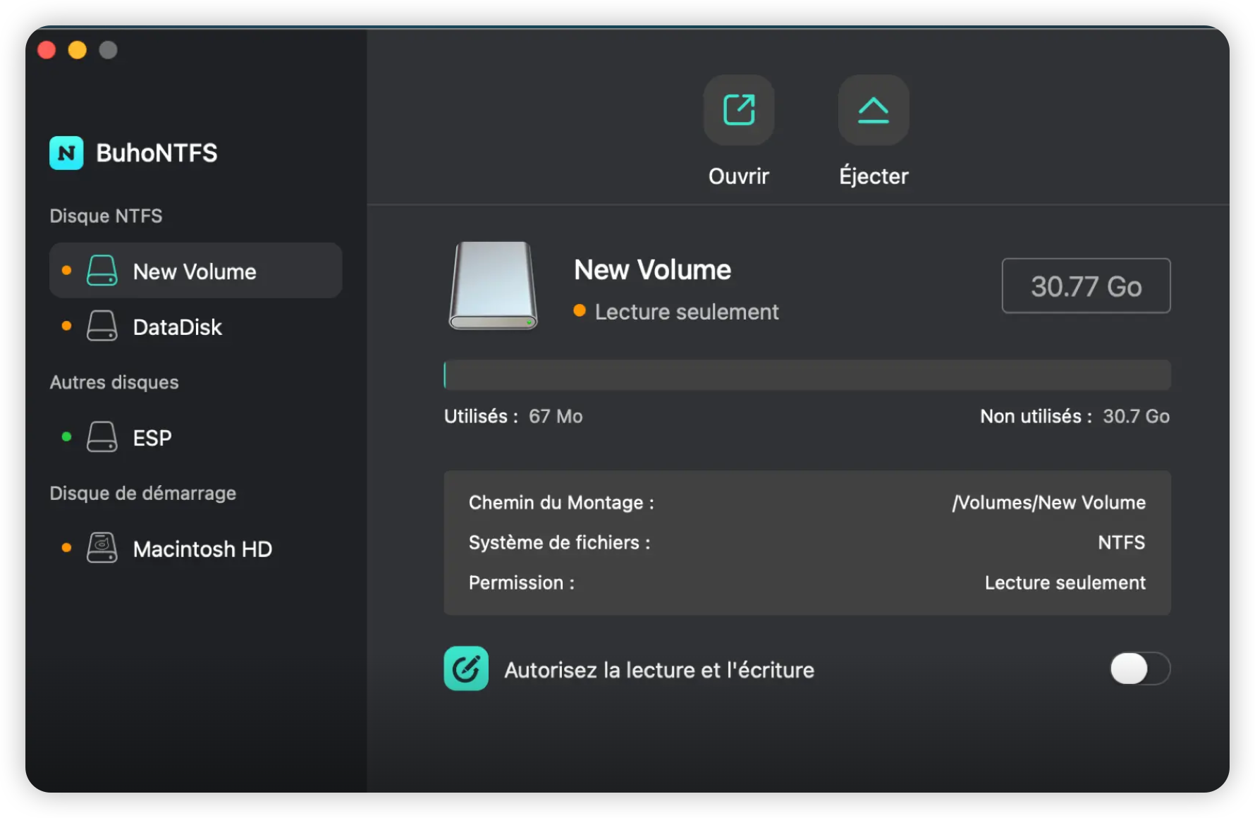Alternative à Paragon NTFS pour Mac : BuhoNTFS