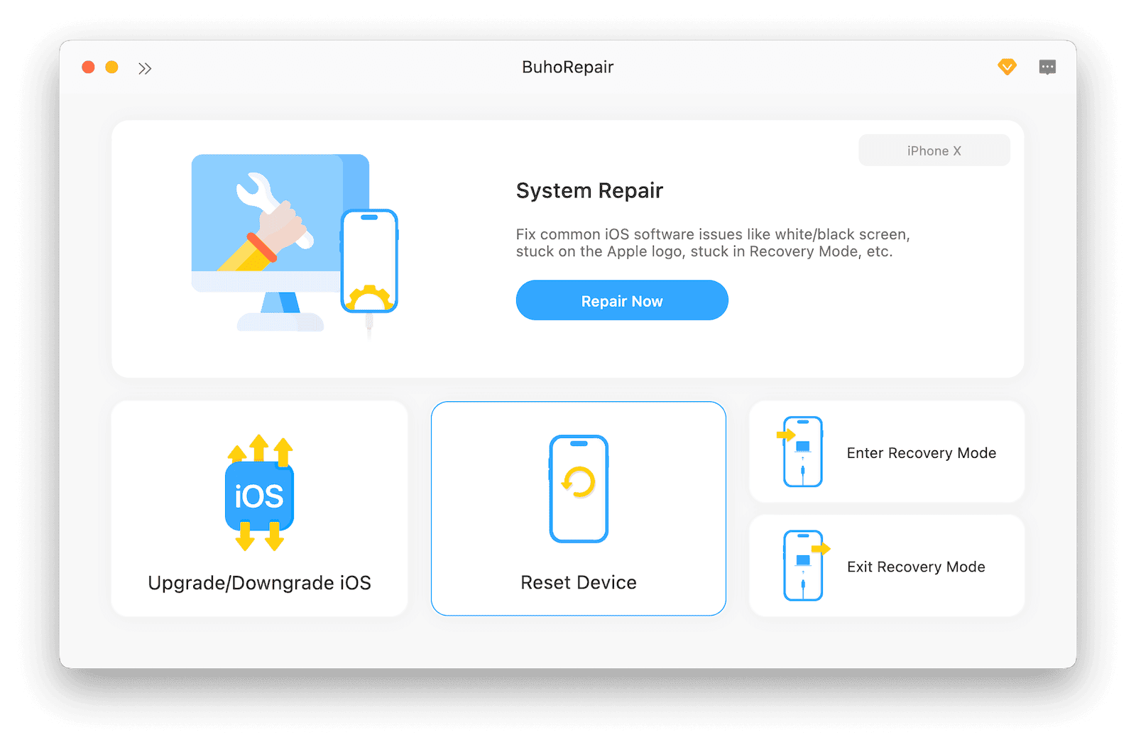 Reset iPhone with BuhoRepair