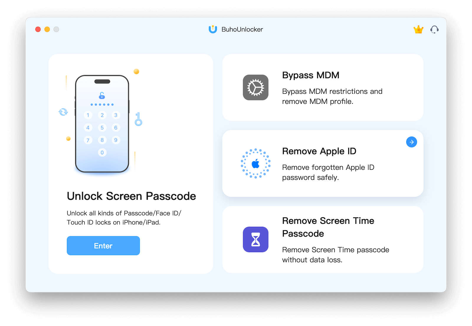 BuhoUnlocker Remove Apple ID