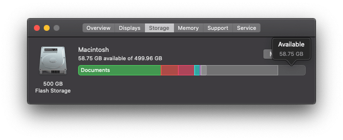 Check Storage Space