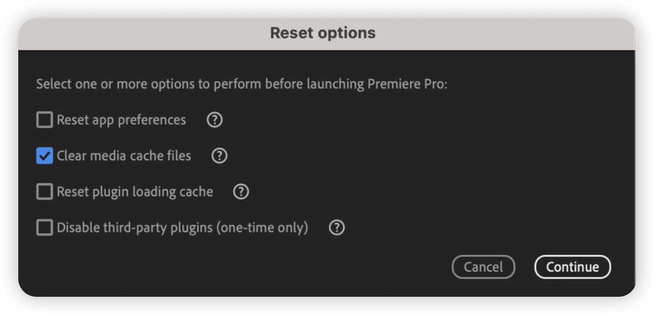 How to clear Adobe Premiere Pro cache on Mac