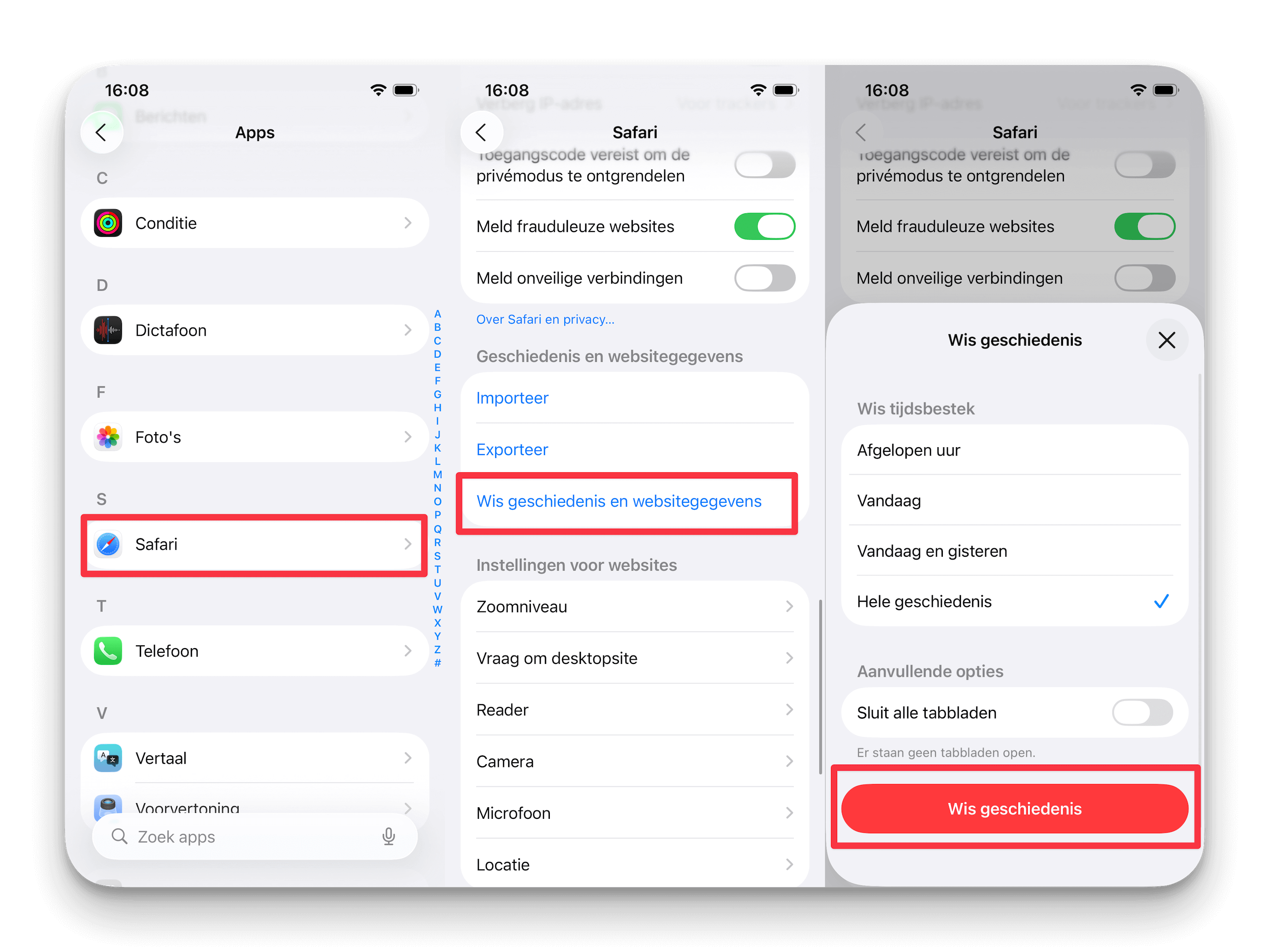 Hoe wis je de Safari-cache op iPhone en iPad