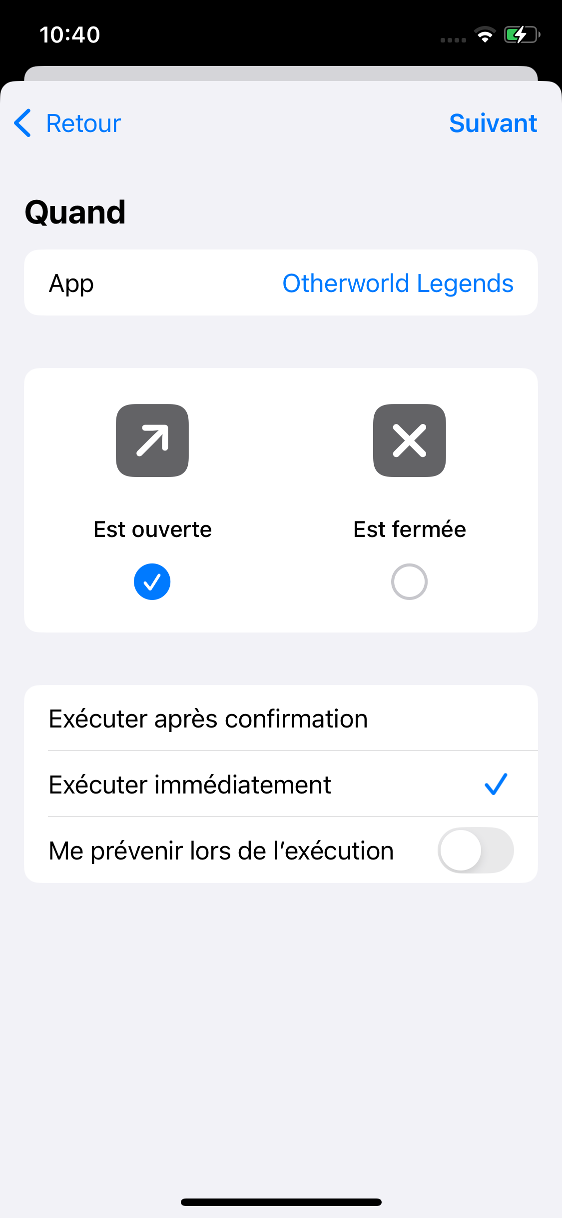 Créer Nouvelle Automatisation