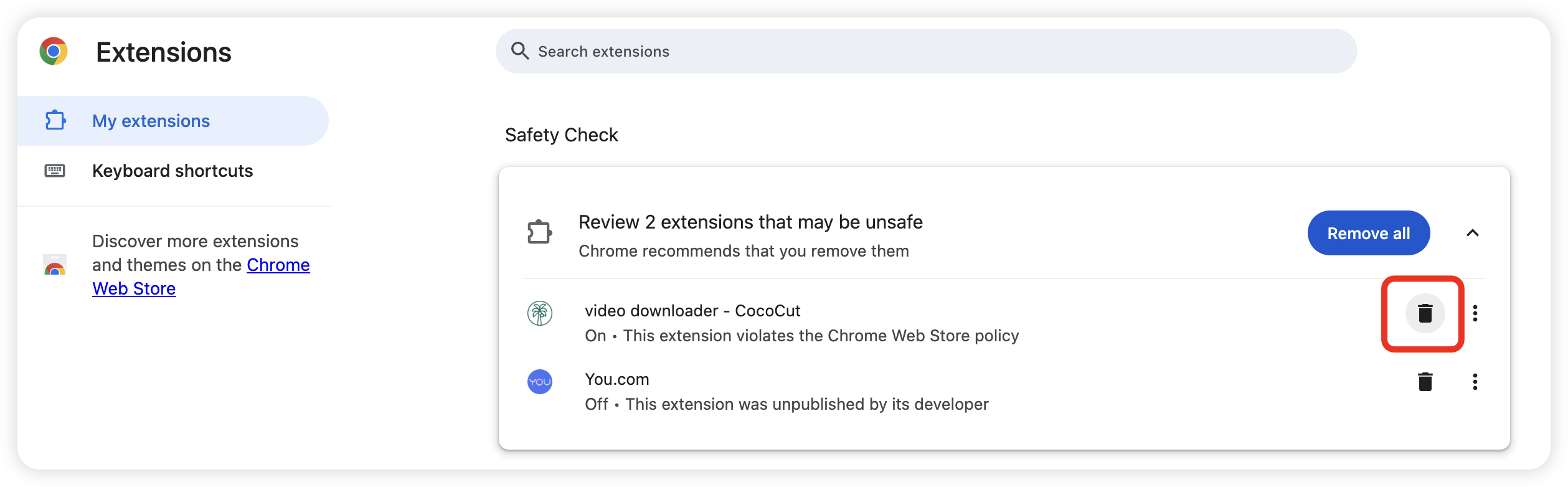 Manage Extensions