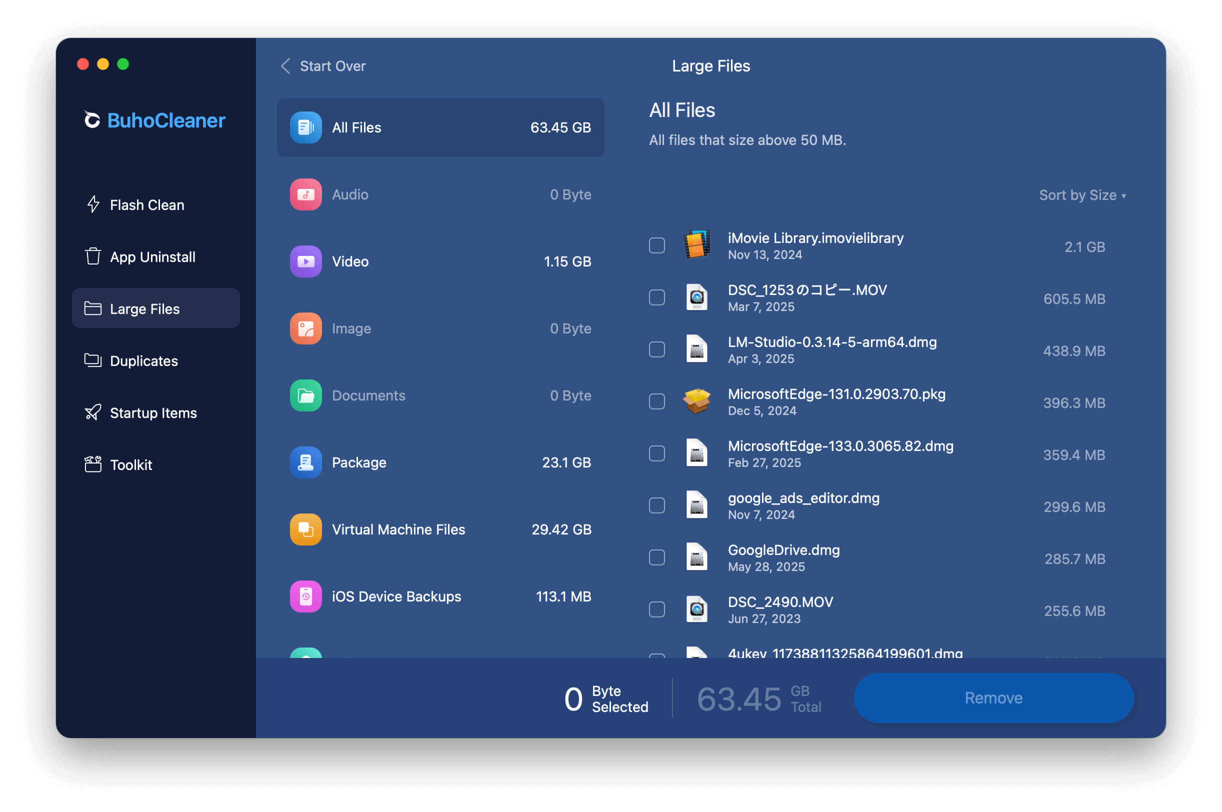 Delete Large Files on Mac with BuhoCleaner
