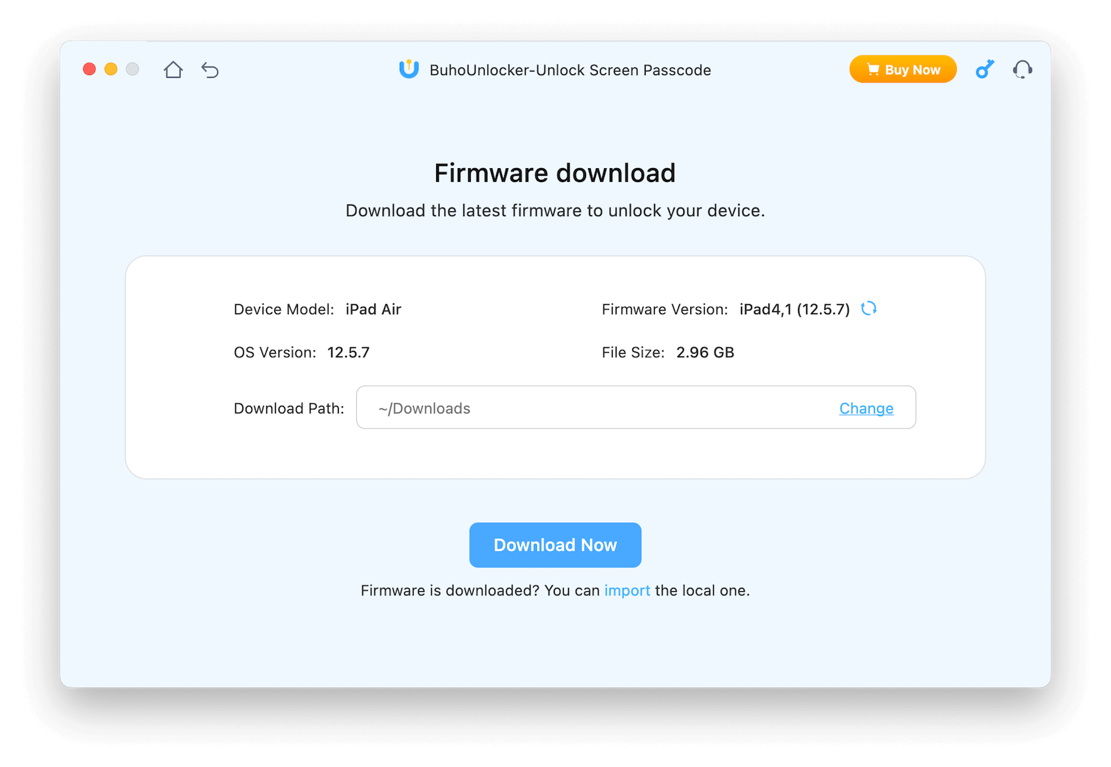 Baixar Firmware para iPad
