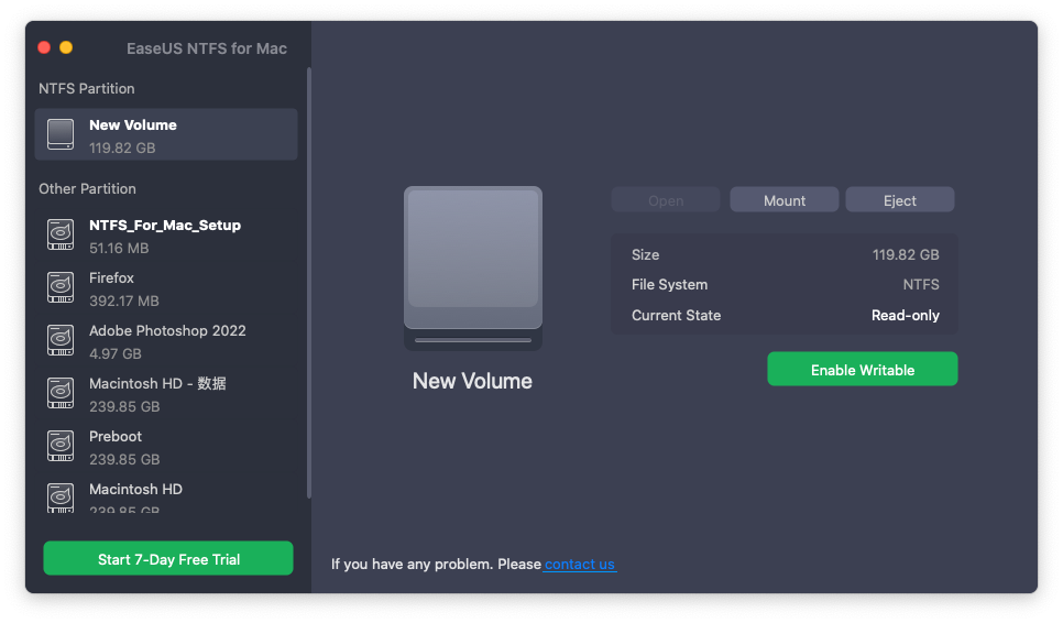EaseUS NTFS for Mac
