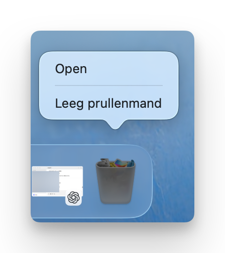 Prullenmand leegmaken