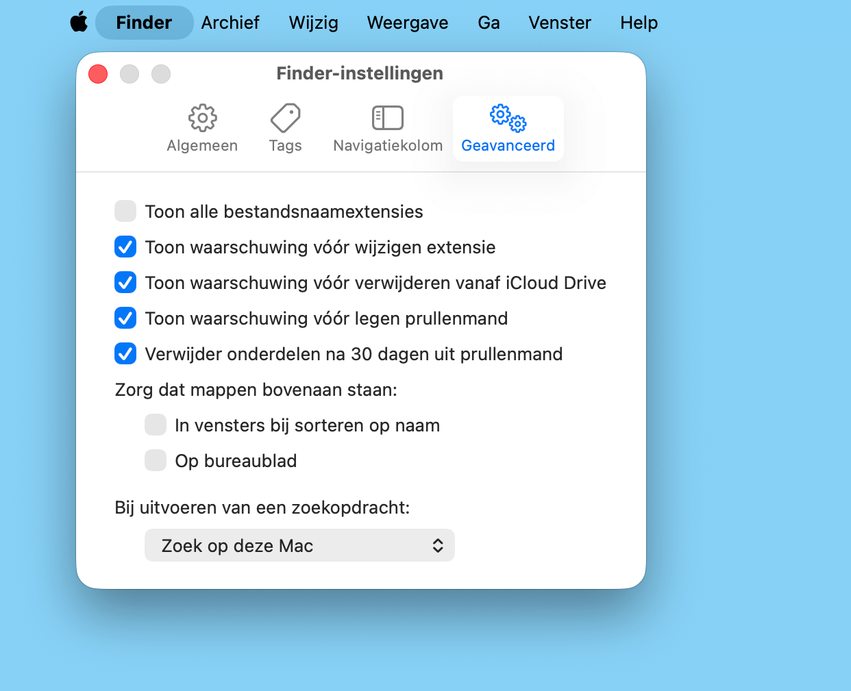 Automatisch verwijderen na 30 dagen
