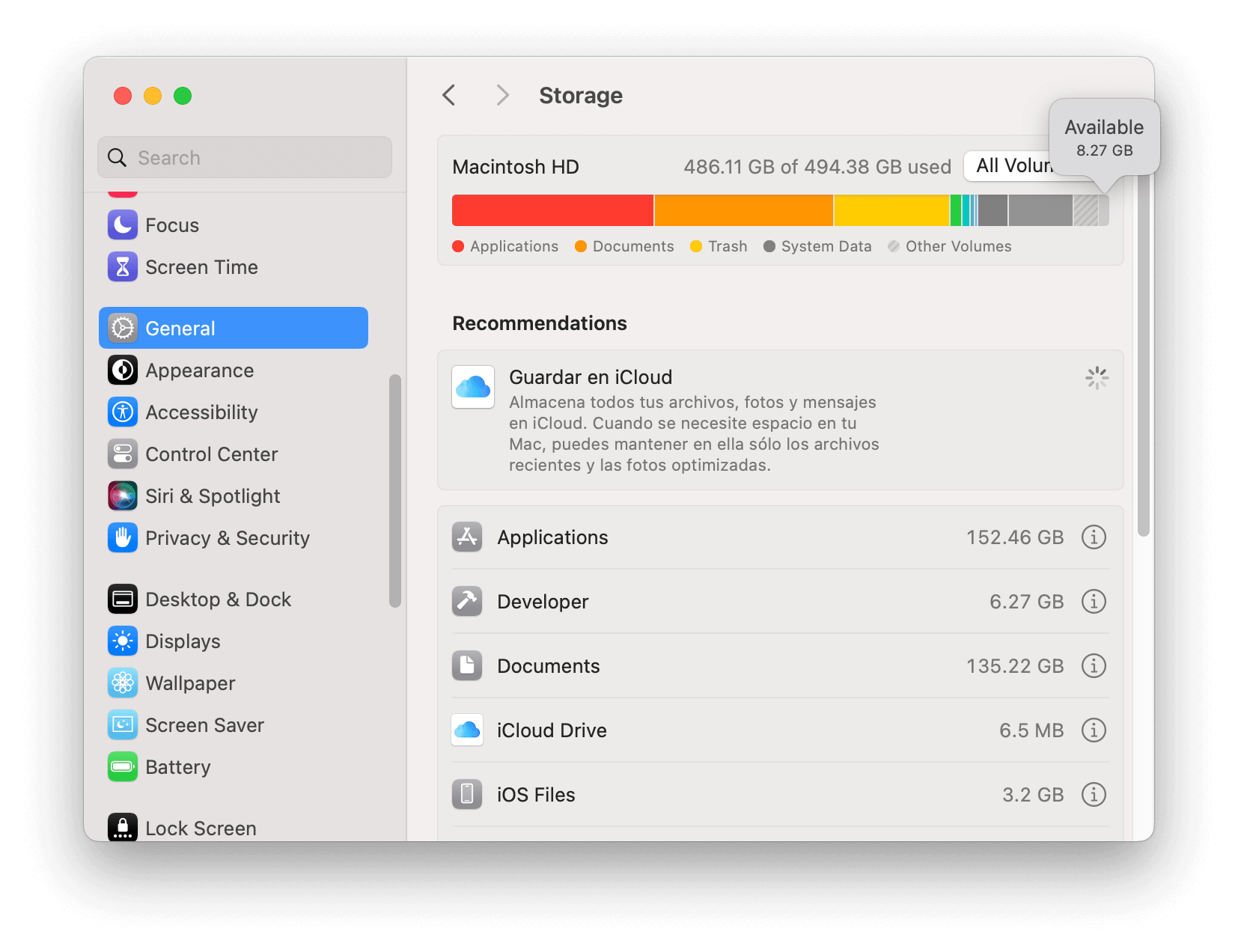 Check Available Storage on Mac