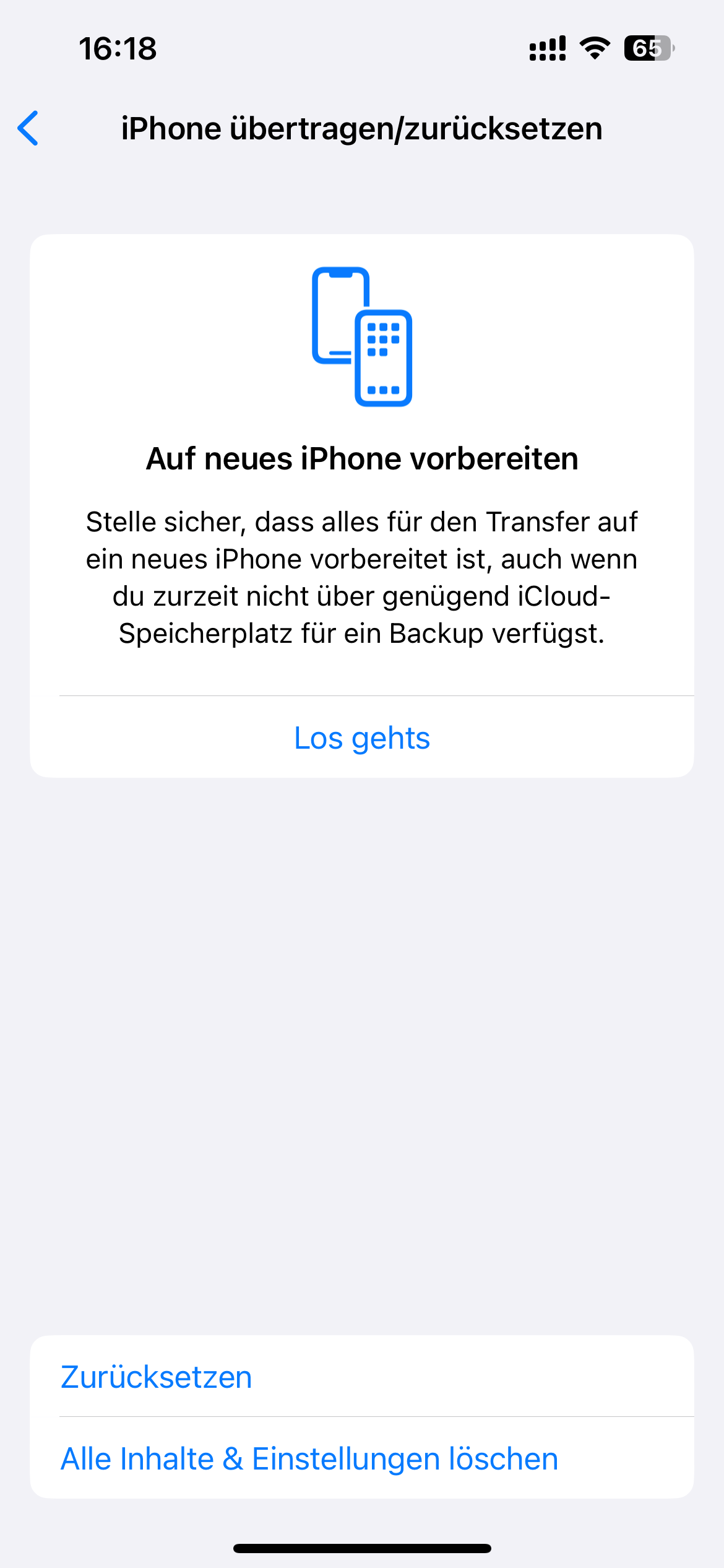 iPhone zurücksetzen