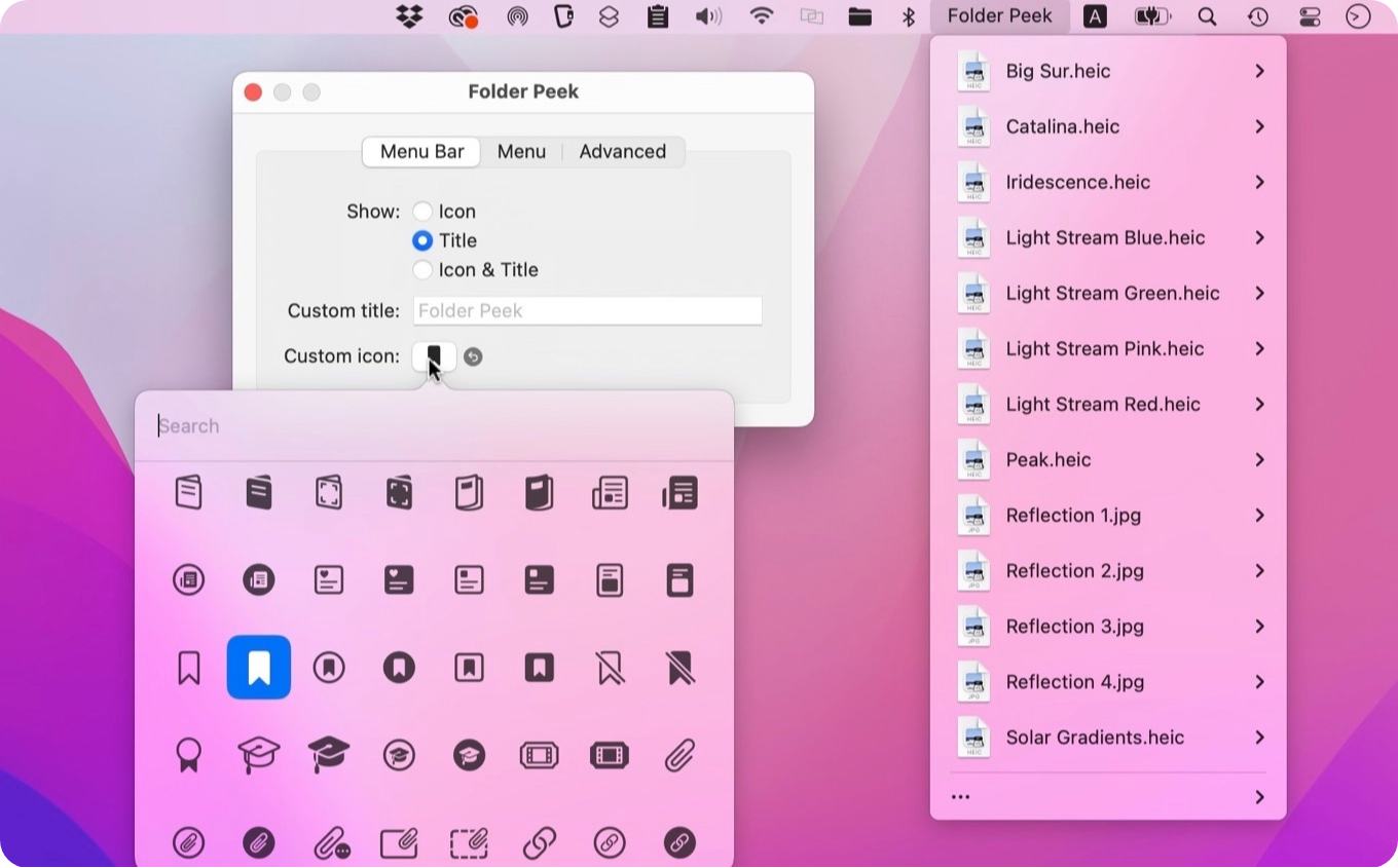 macOS 啟動台替代品 - Folder Peek