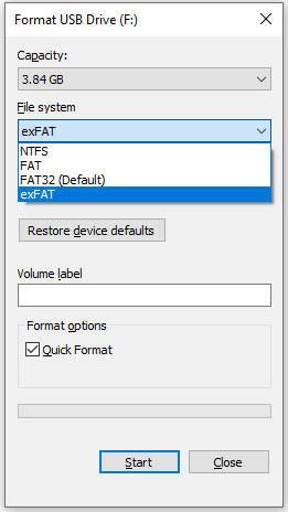 how to format USB to NTFS on PC