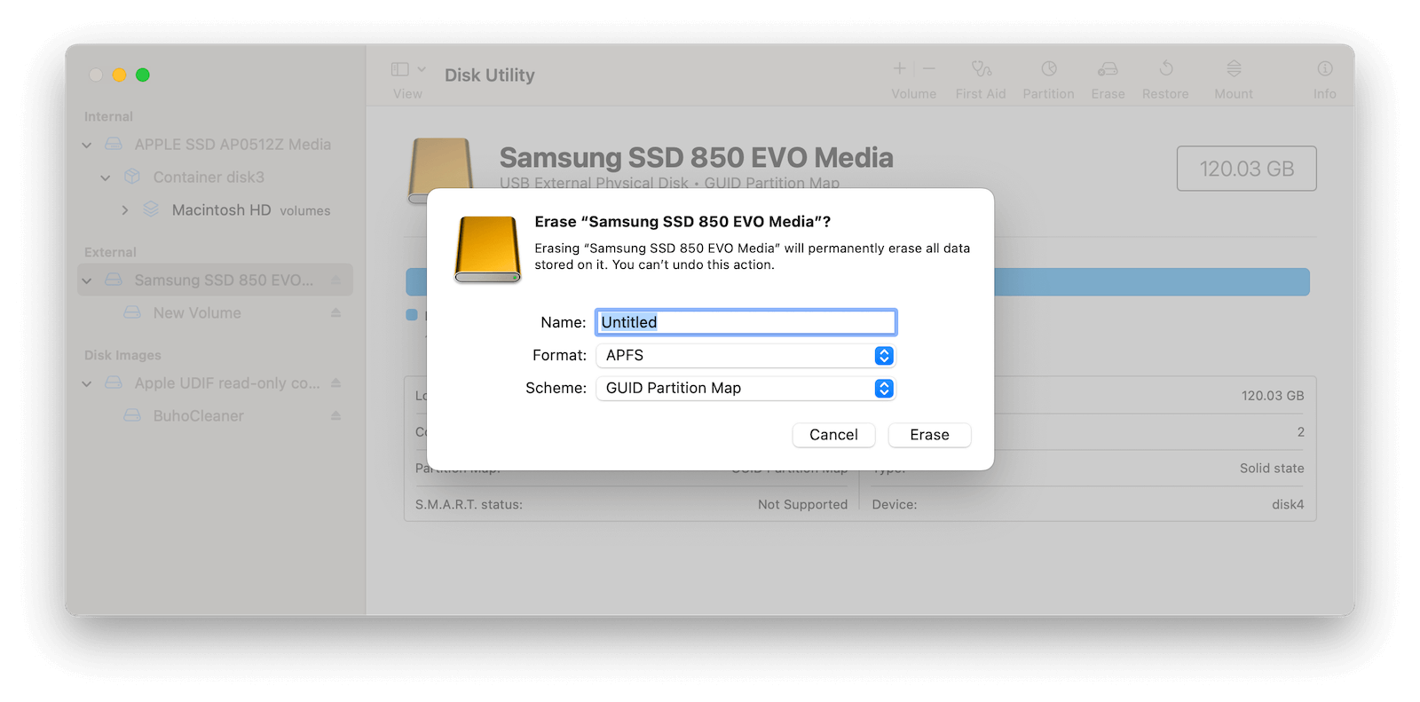 Format External Drive on Mac