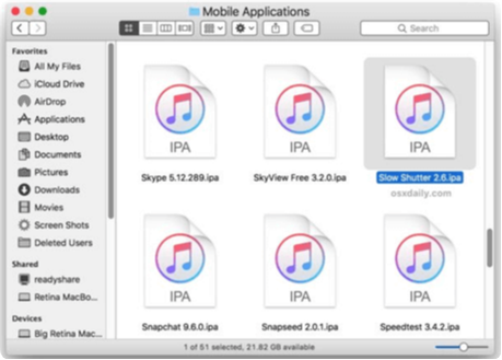 .ipa-Dateien über iTunes installieren