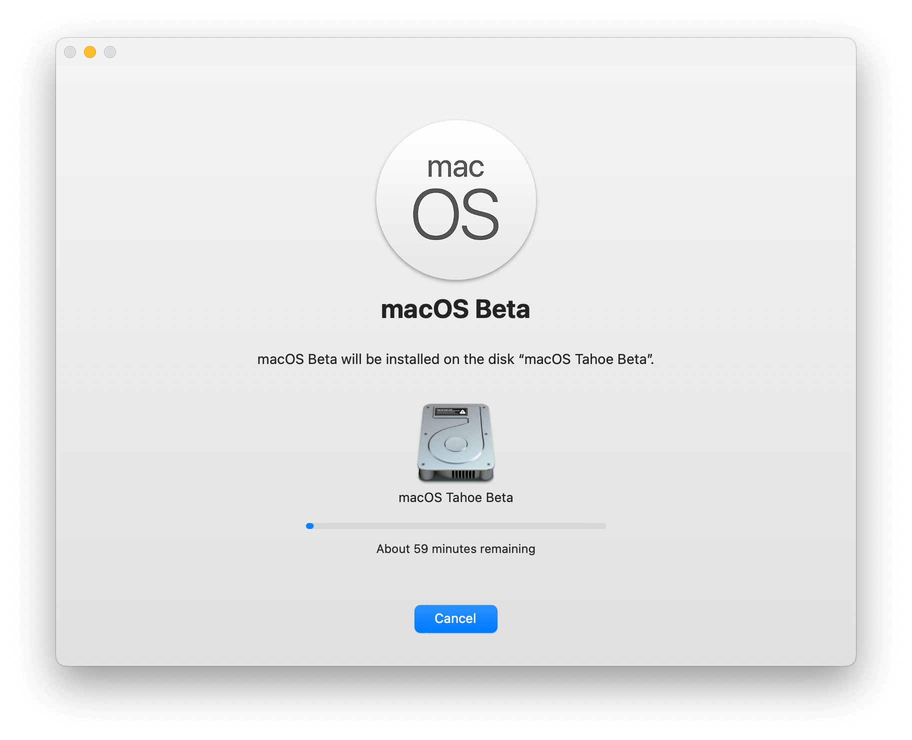 새 볼륨에 macOS Tahoe 26 설치